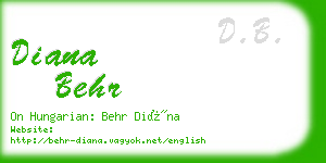 diana behr business card